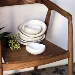 Coupelle en grès D14cm - blanc ventoux