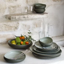 Coupelle en grès D14cm - vert olivier