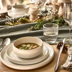 Coupelle en grès moucheté D14,7cm - blanc