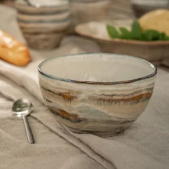 Coupelle en grès réactif D15cm - gris