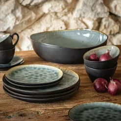 Coupelle en grès réactif D15,5cm - gris