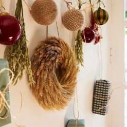 Couronne de Noël en épis de blé D27cm - naturel