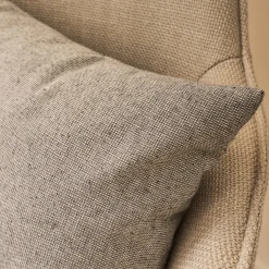 Coussin chambray en coton 30x50cm - gris