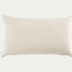 Coussin chambray en coton 30x50cm - beige