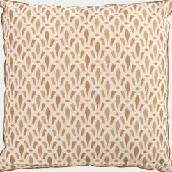 Coussin en coton à motif 45x45cm - beige