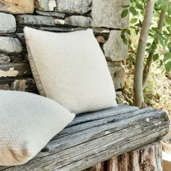 Coussin en laine et coton 45x45cm - écru