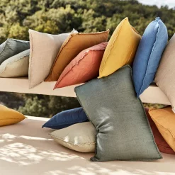 Coussin en lin lavé 30x80cm - brun alep