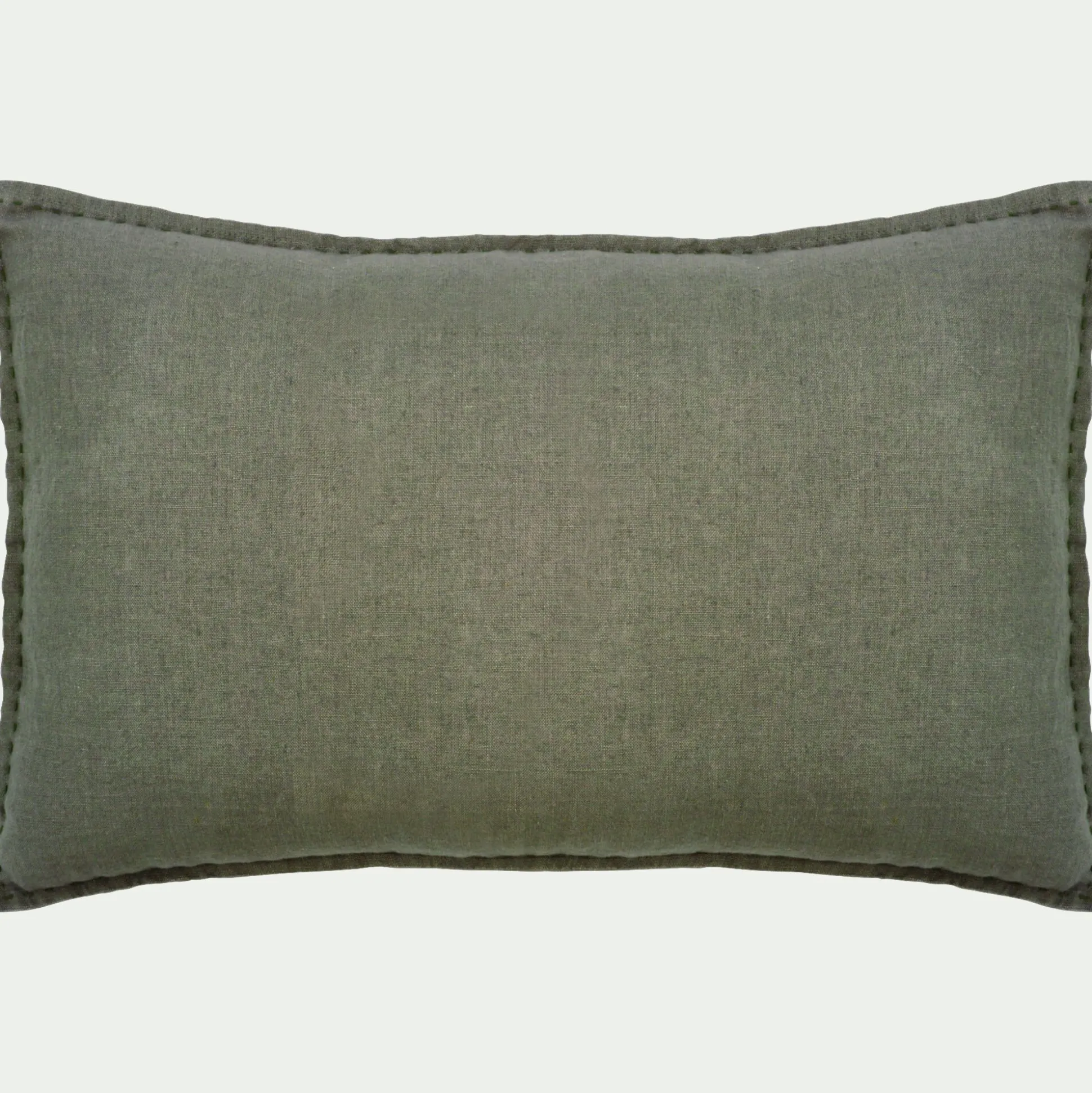 Coussin en lin lavé 40x60cm - vert cèdre