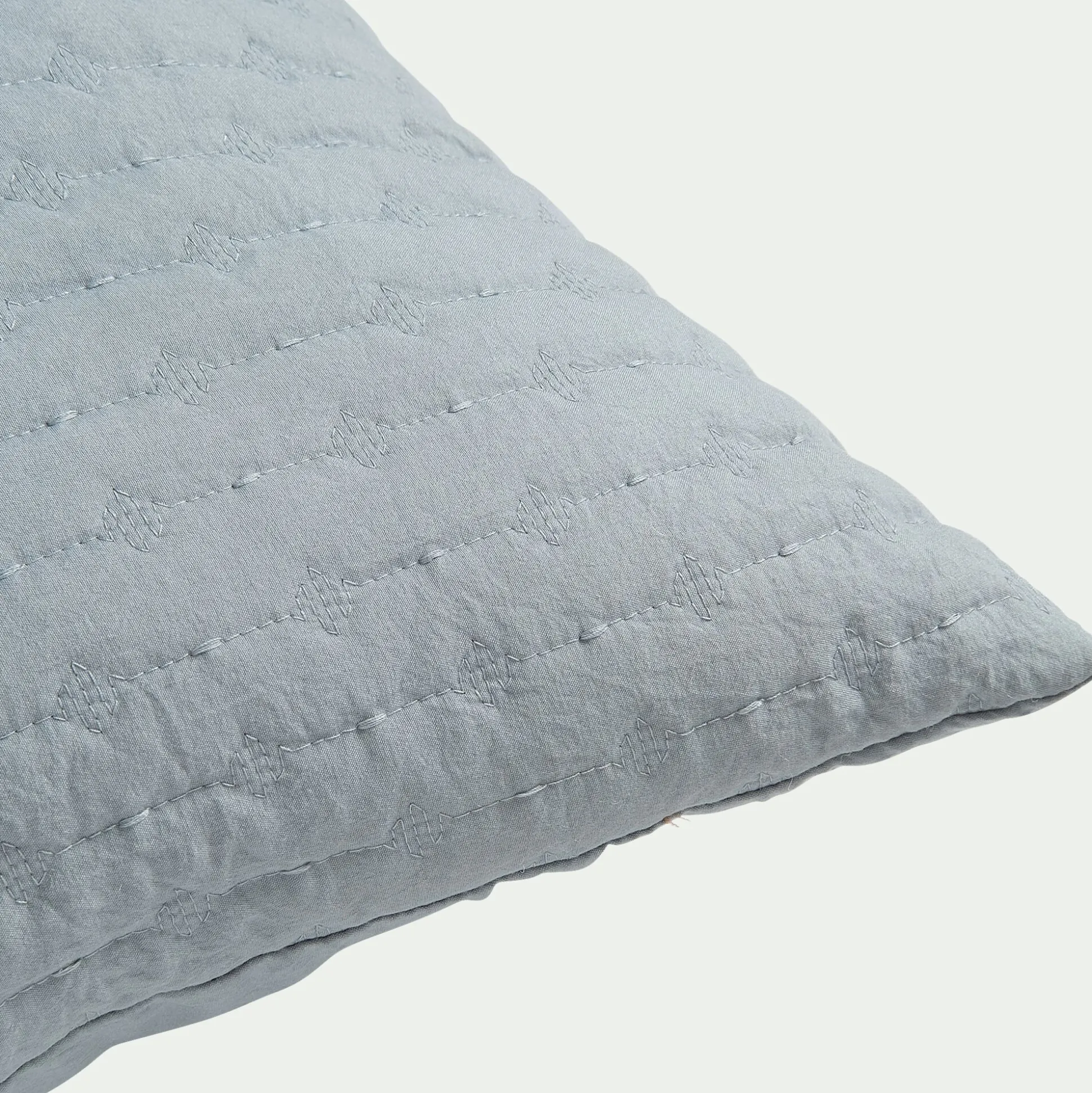 Coussin en tissu surpiqué 45x45cm - bleu calaluna