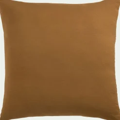 Coussin en tissu surpiqué 45x45cm - jaune alep