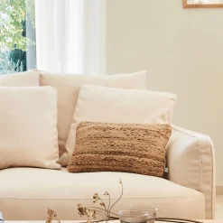 Coussin en toile de jute - naturel 30x50cm