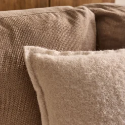 Coussin feutrine en tissu 45x45cm - blanc écru