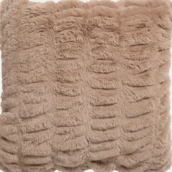 Coussin imitation fourrure 45x45cm - beige alpilles