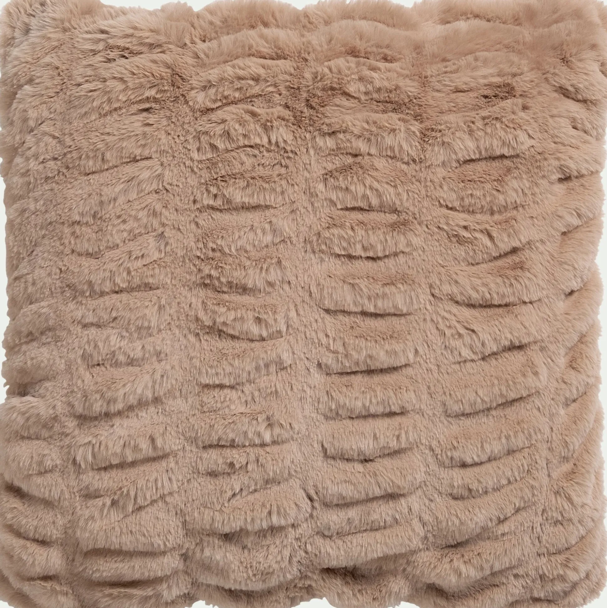 Coussin imitation fourrure 45x45cm - beige alpilles