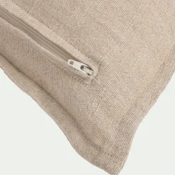 Coussin rayé en lin 45x45cm - rouge