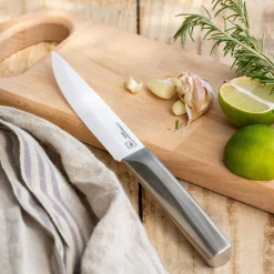 Couteau à steak en céramique - gris métallisé