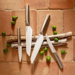 Couteau à steak en céramique - gris métallisé