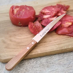 Couteau à steak en inox et bois d'olivier 23cm - naturel