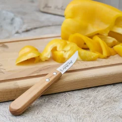 Couteau bec d'oiseau en inox et bois d'olivier 15,30cm - naturel