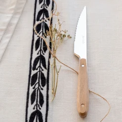 Couteau en inox et manche en bois de hêtre - naturel