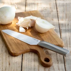 Couteau santoku en céramique - gris métallisé