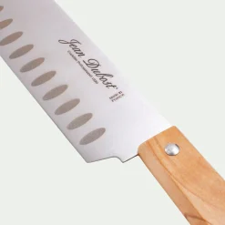 Couteau santoku en inox et bois d'olivier 28cm - naturel