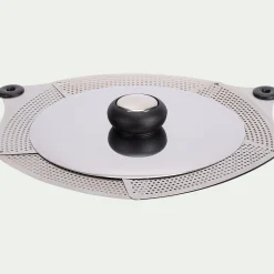 Couvercle ajustable en inox - gris métallisé