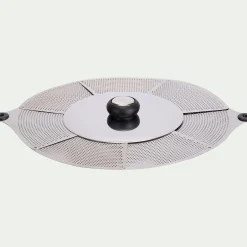 Couvercle ajustable en inox - gris métallisé