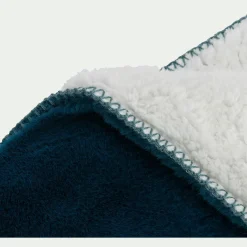 Couvre lit imitation fourrure- bleu figuerolles 180x220cm