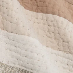 Couvre-lit patchwork en coton 230x250cm - beige