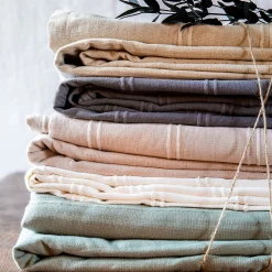 Couvre-lit tissé en coton 230x250cm - blanc ventoux