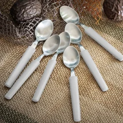 Cuillère à café en inox - beige roucas