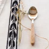 Cuillère à café en inox et manche en bois de hêtre - naturel