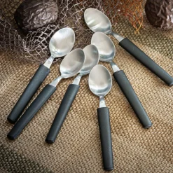 Cuillère à café en matière végétale 100% recyclable - noir