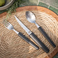 Cuillère à soupe en matière végétale 100% recyclable - noir