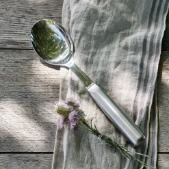 Cuillère de service en inox - gris métallisé