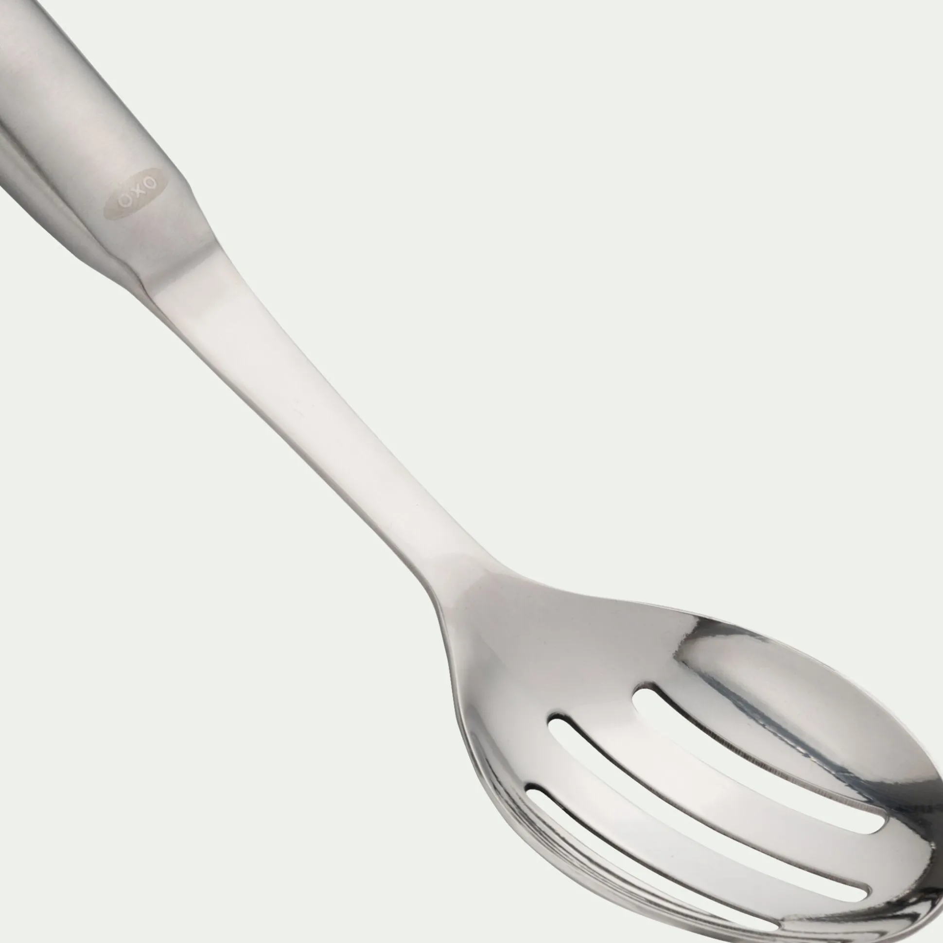 Cuillère de service perforée en inox 28cm - gris métallisé