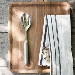 Cuillère de service perforée en inox 28cm - gris métallisé