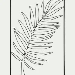 Décoration murale palmier - noir L50xl34,5cm