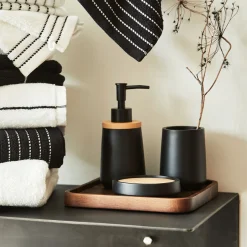 Distributeur de savon en polyresine - noir