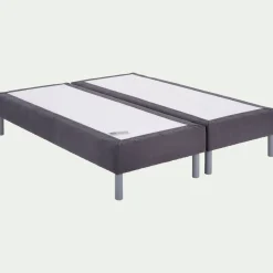 Double sommier tapissier Bultex à lattes - gris 180x200cm