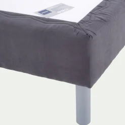 Double sommier tapissier Bultex à lattes - gris 180x200cm