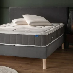 Double sommier tapissier Bultex à lattes - gris 180x200cm