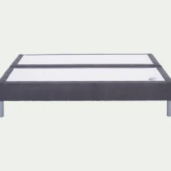 Double sommier tapissier Bultex à lattes - gris 160x200cm
