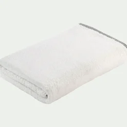 Drap de bain brodé en coton - blanc ventoux 100x150cm