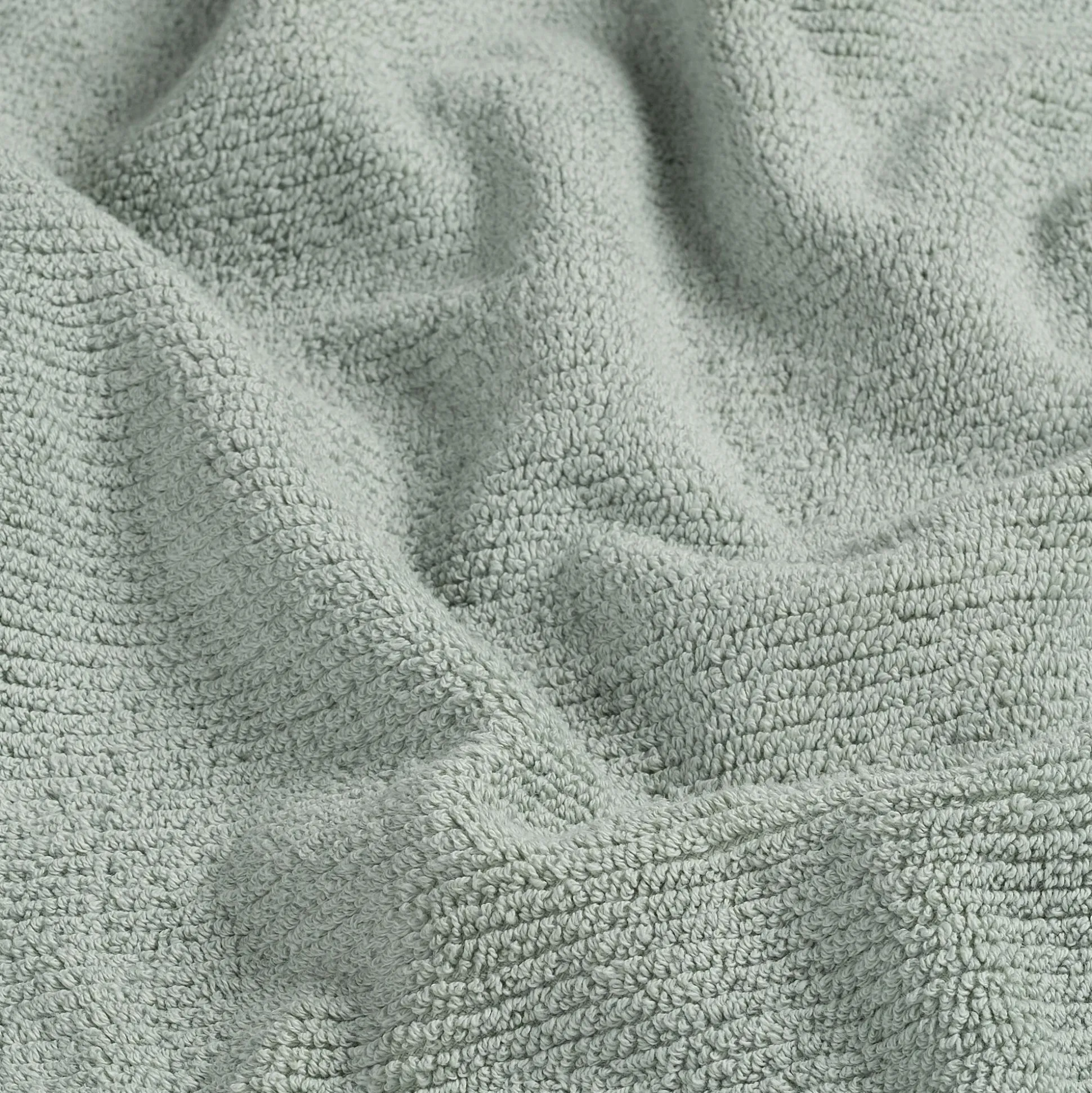 Drap de bain en bouclettes de coton bio 90x150cm - vert olivier