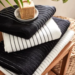 Drap de bain en coton - blanc ventoux 100x150cm