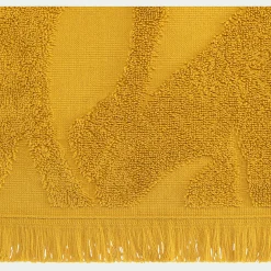 Drap de bain en coton - jaune argan 100x150cm