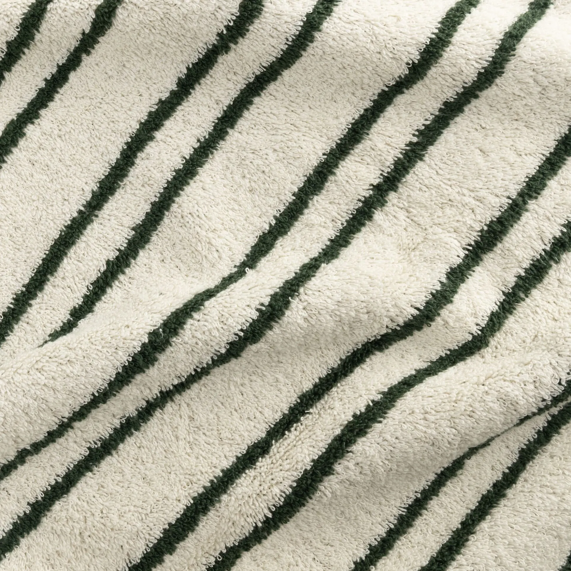 Drap de bain en coton à rayures 100x150cm - vert