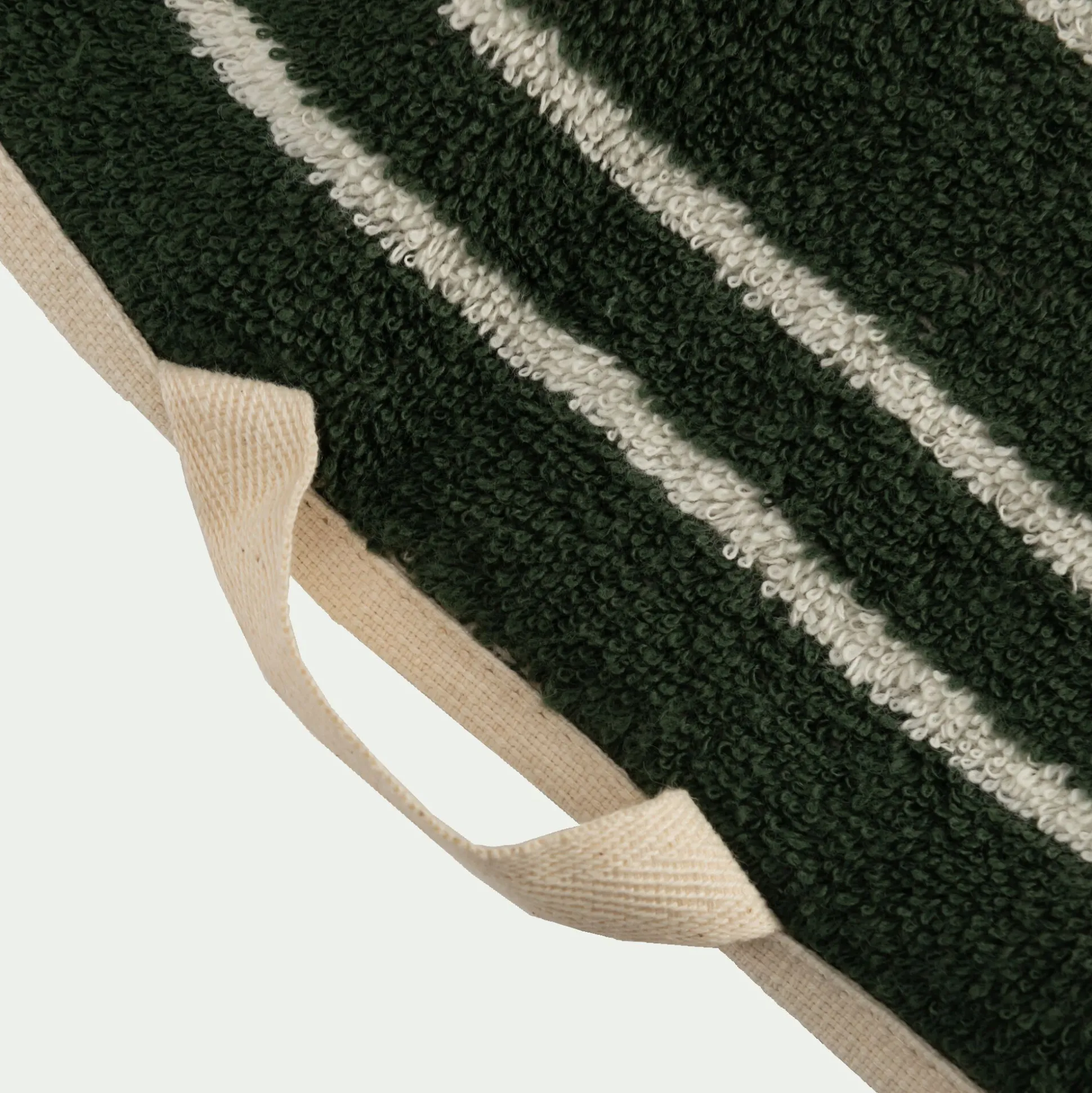 Drap de bain en coton à rayures 100x150cm - vert